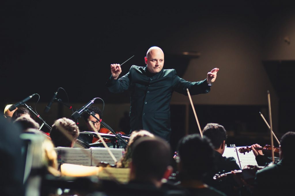 man performing on stage